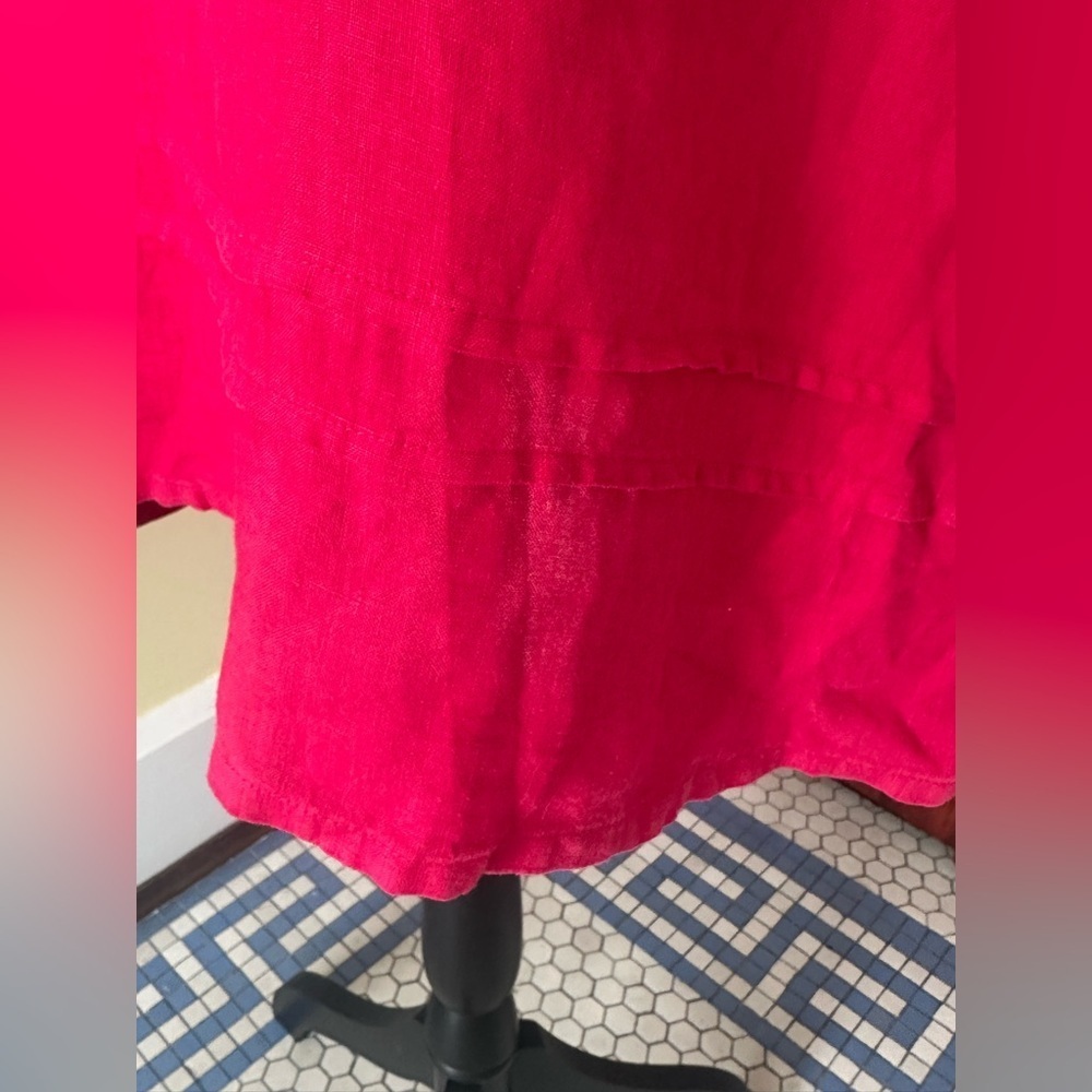 Bryn Walker | Lightweight Linen V-Neck Shift Dress, Size S - Picture 6 of 10